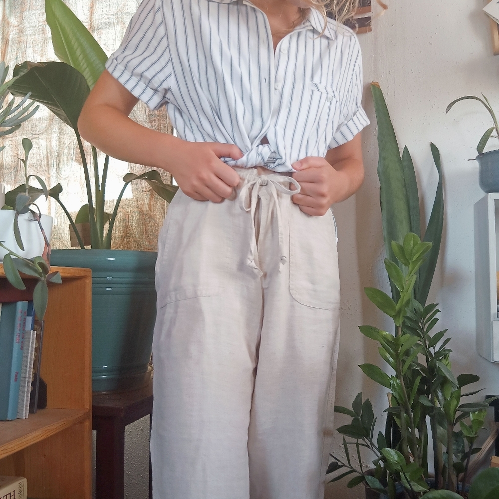 Wide Leg Linen Pants